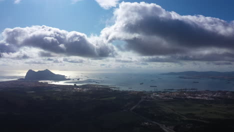 Luftaufnahme-Felsen-Von-Gibraltar-Spanien-Britisches-Überseegebiet-Iberische-Halbinsel